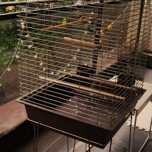 BIRD CAGE WITH SUPPORT, METAL